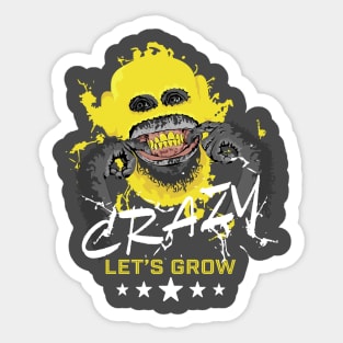 Let's Glow Crazy Funny Animal Cartoon Sticker